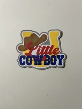 Little Cowboy Scrapbook Title Handmade Paper Pieced Die Cut