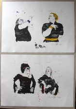 ERHARD DIVINE 1946. 4 PORTAITS from the NIBELUNG 1994 signed.  E.A.
