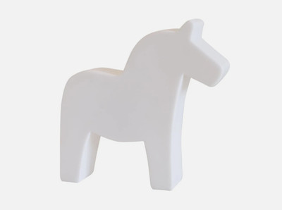 design LED Pferd Mini-Leuchte Shining Horse Weiß Micro - Dekolampe 12 cm