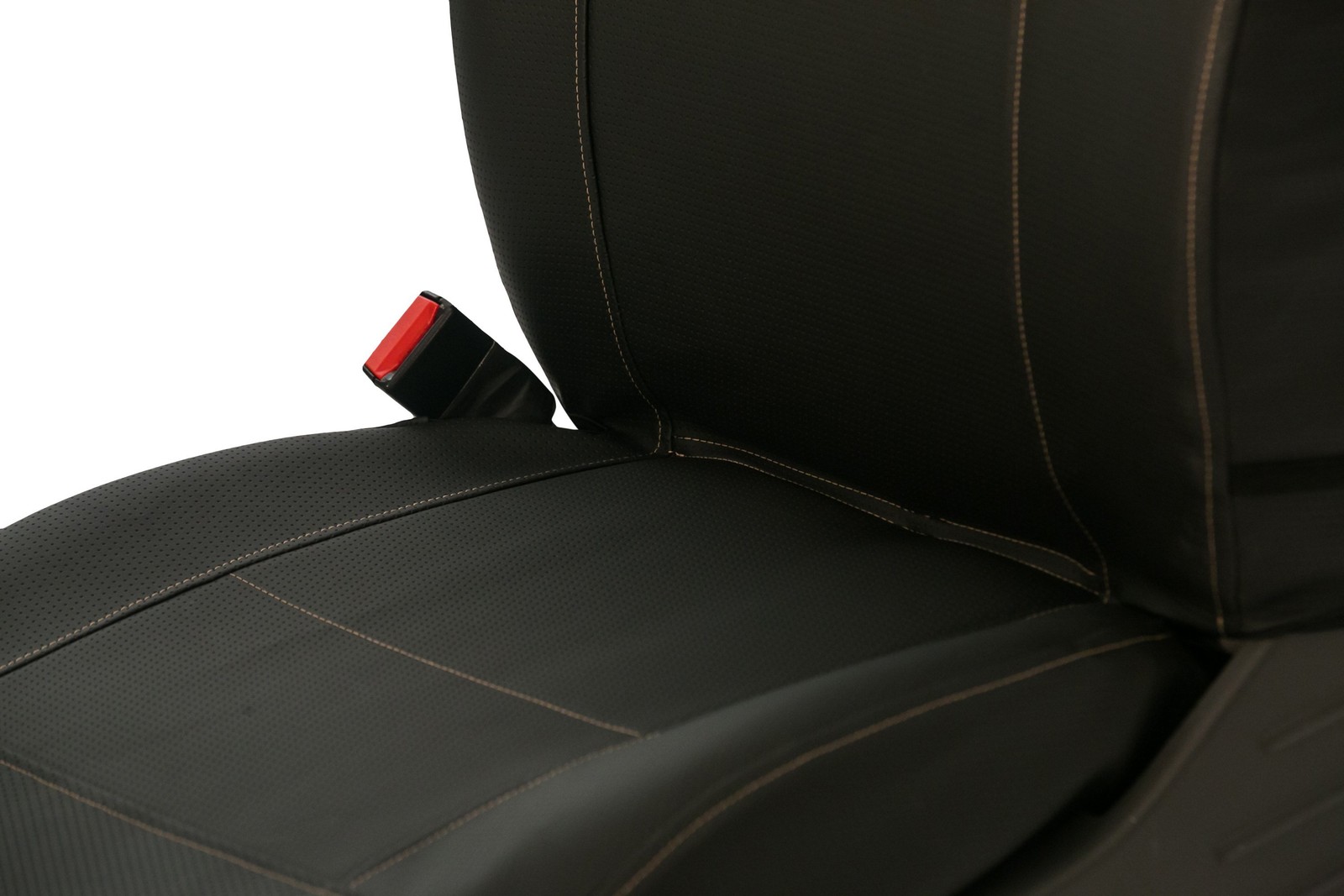 Saddleman 778380-01 Leatherette 1st Row Black Custom Seat Covers