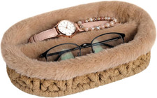 Glasses Holder, 2 Slots Plush Lined Eyeglass Holder Stand