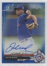 2017 Bowman Chrome Prospect Blue Refractor /150 Justin Maese #CPA-JM Auto nd3