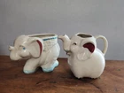 Vintage Shawnee Pottery Elephant Creamer and Planter Set of 2