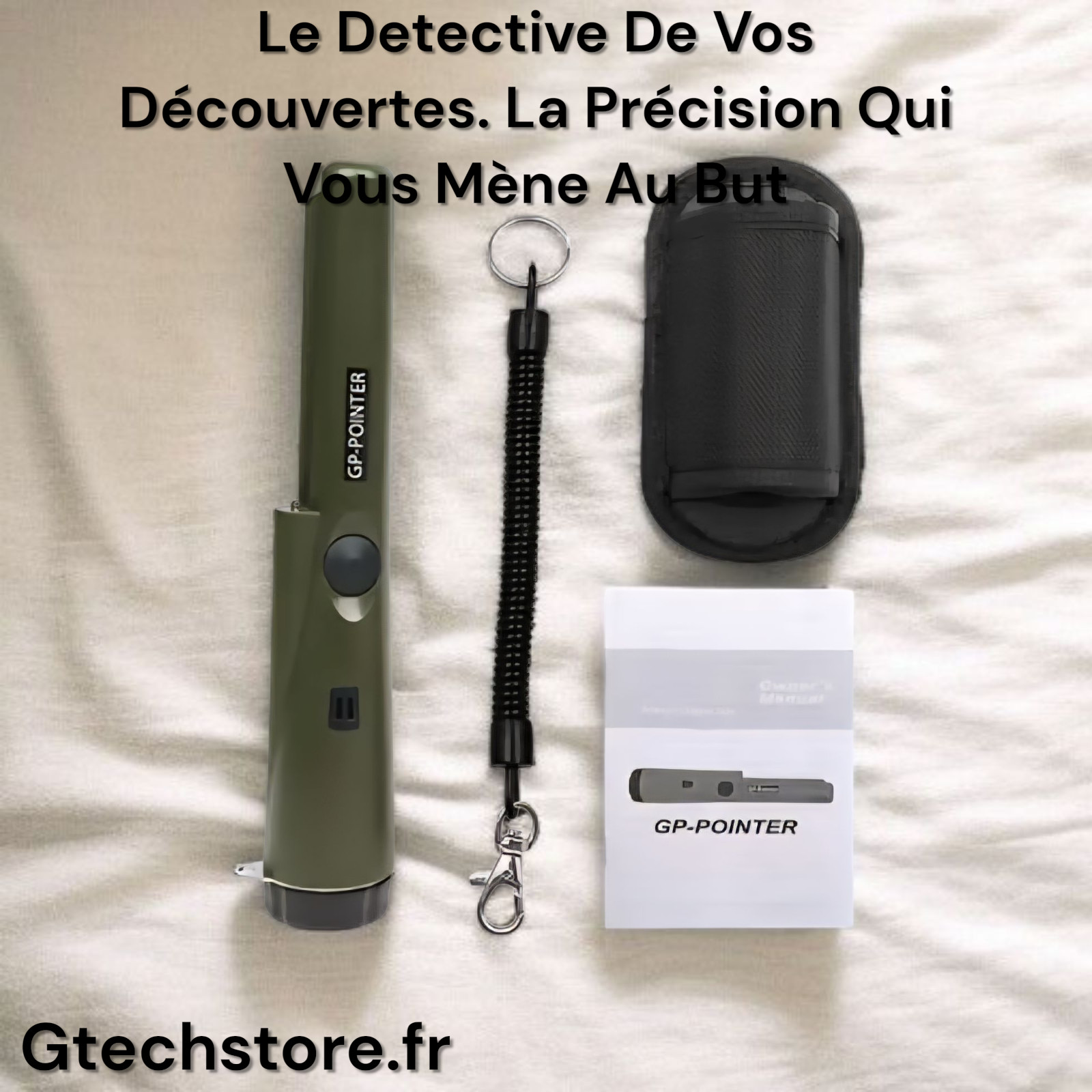 Détecteur de métaux portable étanche avec alerte vibration pour localiser les cibles