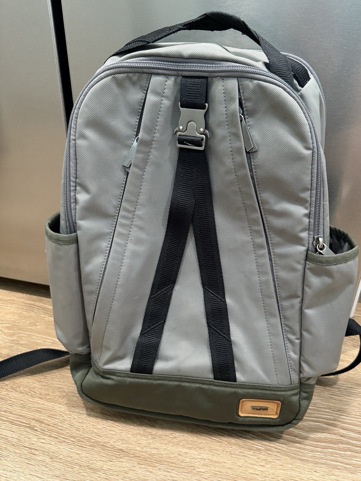 Tumi Cameron Computer Backpack Gray/Green Laptop … - image 1