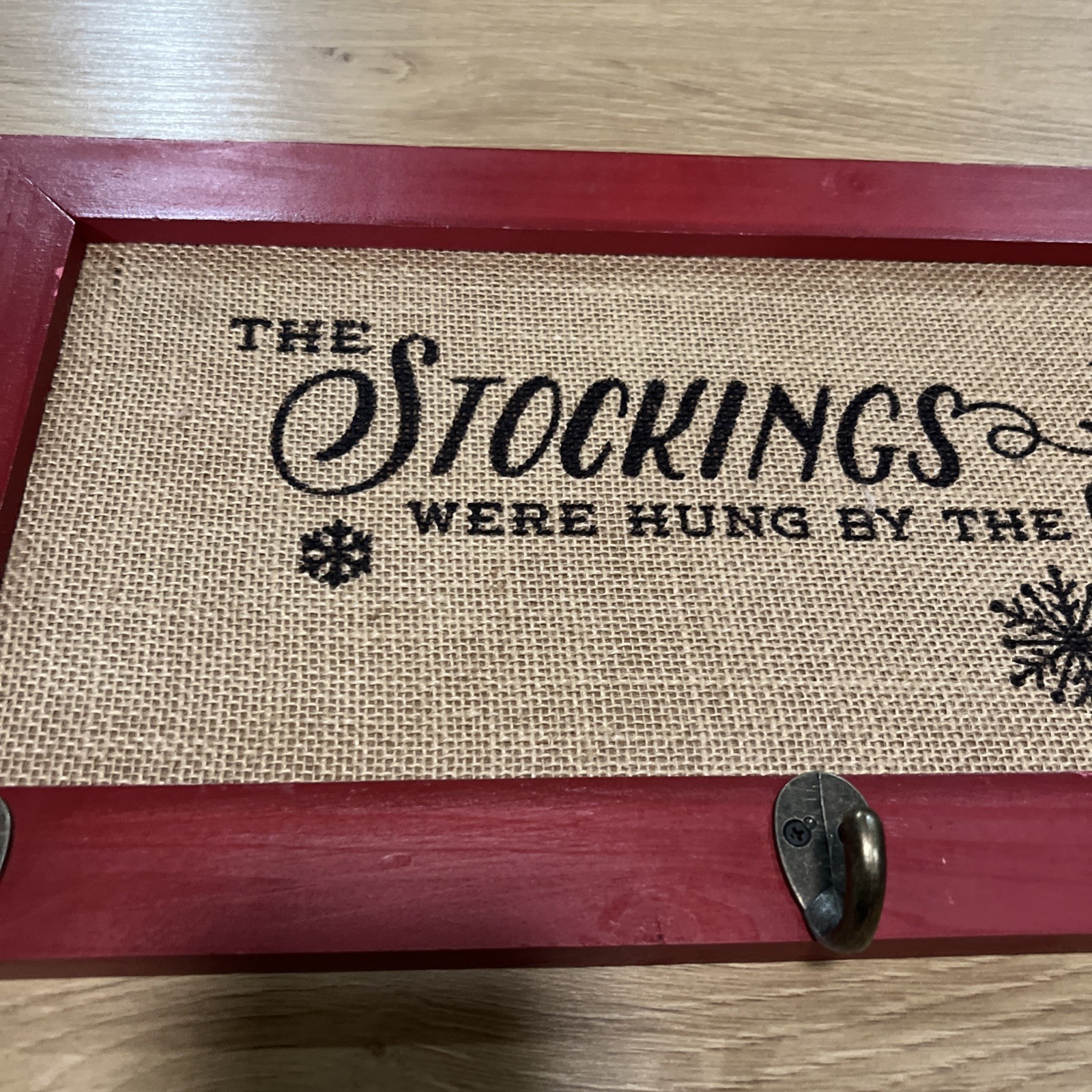 Stratton "The Stockings We're Hung By The Chimney With Care" 4 Hook Wall Decor