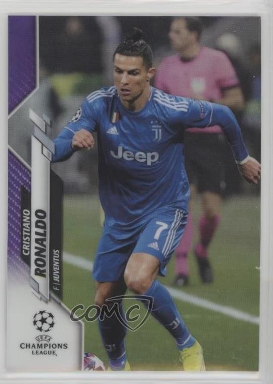 2019-20 Topps Chrome UCL Purple Refractor /250 Cristiano Ronaldo #100 e3f