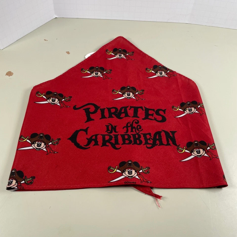 Disney Piratas del Caribe Bandana Mickey Mouse Pirata Rojo Foto 2 de 4