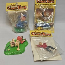 Vintage Wilton Cake Toppers New Used Golfer Jogger Farmer 1 Teen Swinger