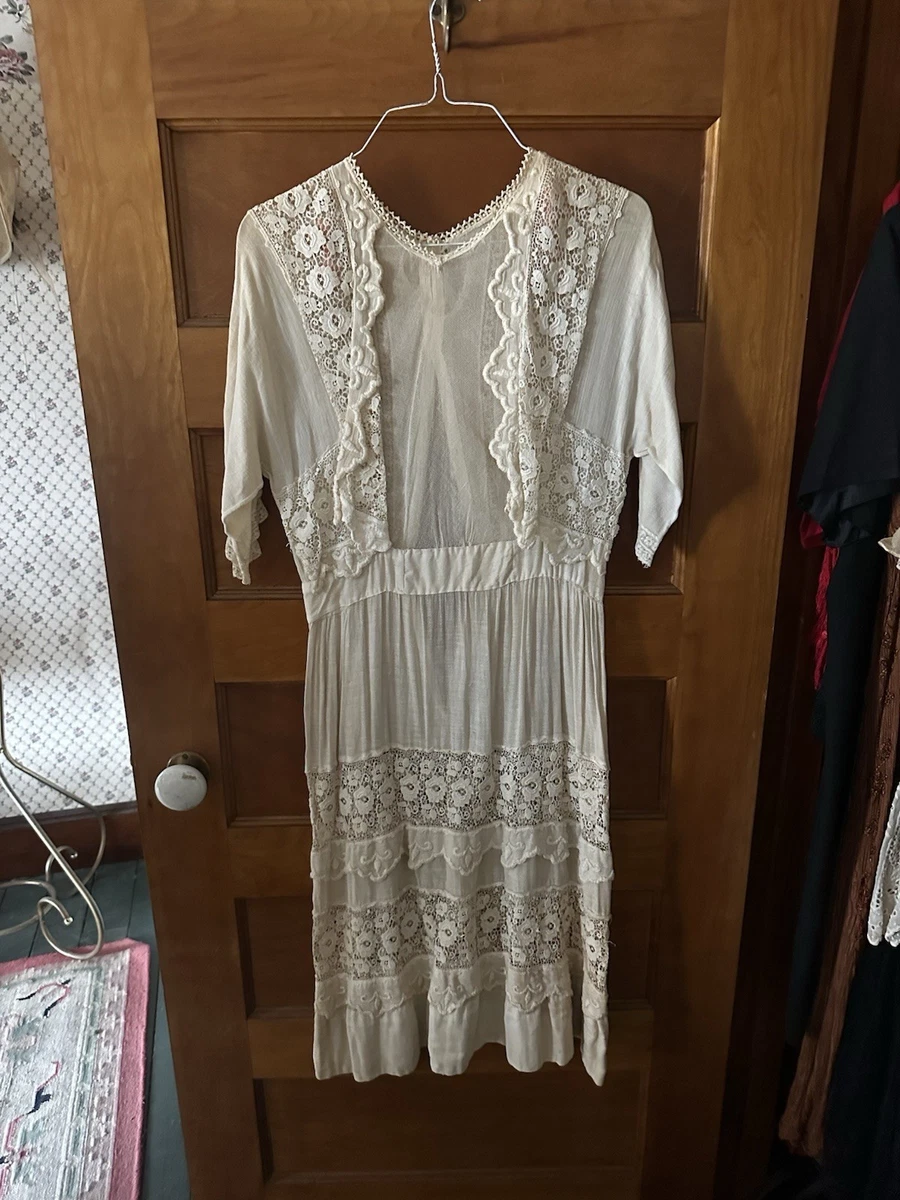 vintage lace high low wedding dress Charming Vintage Lace High Neck See Through Sheath Wedding Dresses, AB –  AlineBridal