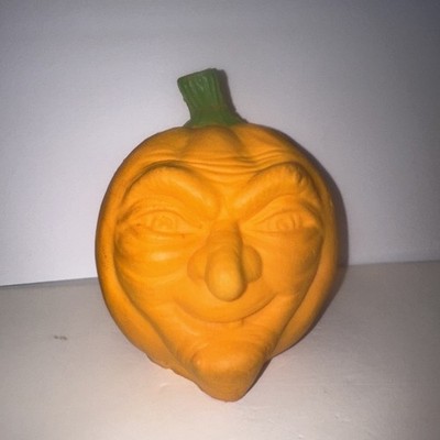 Vintage 1988 HYMAN Pumpster Family Foam Pumpkin Head Halloween Decor Stem Torn
