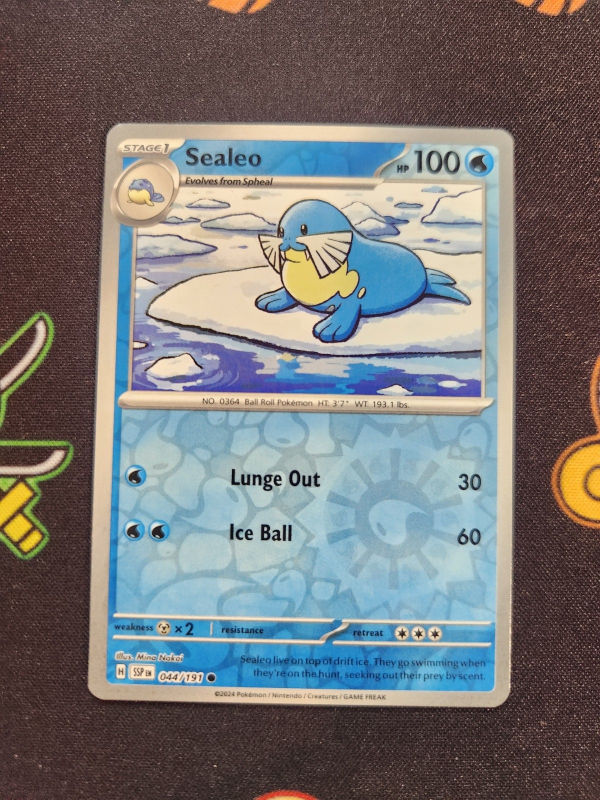 EXACT CARD PICTURED Sealeo Pokemon SV08 Surging SSP 044 /191 Eng Reverse Foil