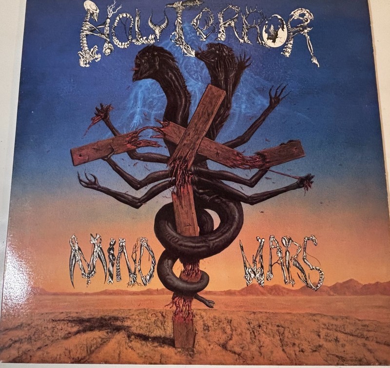 Holy Terror – Mind Wars 1988 Roadracer thrash Vinyl LP heavy metal RARE VG+/NM