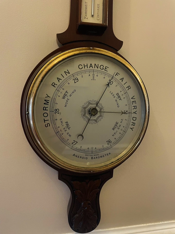 Aneroid Banjo Barometer Retro Science - Image 3 of 4
