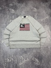 Vintage 90s Polo Jeans Ralph Lauren USA Big Logo Sweatshirt Size M