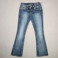 Miss Me Jeans Womens 28 Blue Standard Boot Western Medium Wash Stretch Denim