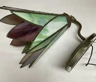 Vintage Tiffany Style Wall Sconce Lamps Flower Leaf Stained Glass Light