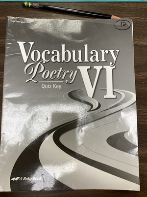 abeka Vocabulary Poetry VI Teacher Quiz Key 5th 2014 LN