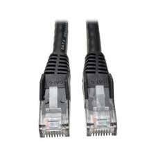 Tripp Lite Cat6 Gigabit Snagless Molded Patch Cable RJ45 M/M - Black,