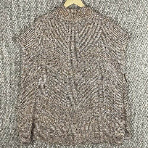 Maglione J. Jill 3X maglia a costine marmorizzata strati gilet senza maniche accogliente zip 1/4 T603 - Foto 6 di 11