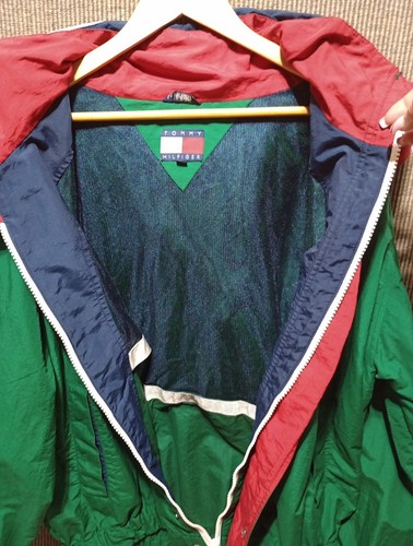 VINTAGE TOMMY HILFIGER FULL ZIP HOODED SAILING JACKET XL Windbreaker - Picture 13 of 16