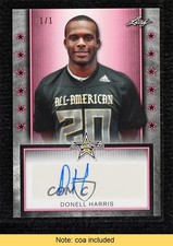 2020 Leaf Metal US Army All-American Bowl Tour 1/1 Donell Harris Auto 0s5