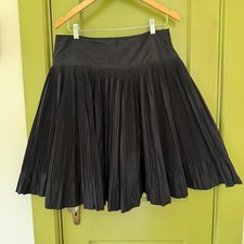 Vintage Jean Paul Gaultier Femme / Black Silk Pleats Skirt / US 10 / 2000s