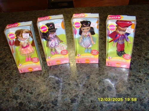 Rare Vintage 2001 SET of 4 BARBIE KELLY CLUB SWEETSVILLE