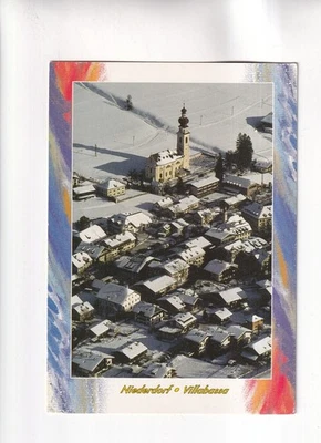 F9057) Ansichtskarte, NIEDERDORF Pustertal - Luftbild Kirche Häuser Winter - Bild 1 von 2