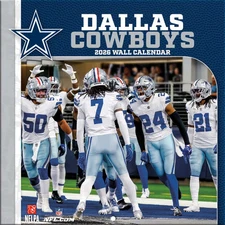 Turner Licensing,  NFL Dallas Cowboys 2026 Mini Wall Calendar, 7'' X 7'', 12-Mon
