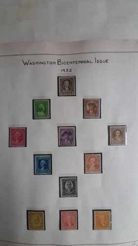 US Stamp Collection Scott #'s 704-715 Washington Bicentennial Issue MNH