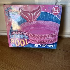 Splash Buddies Little Mermaid Swimming Pool Toddler Kiddie Pink Swim 24 Months