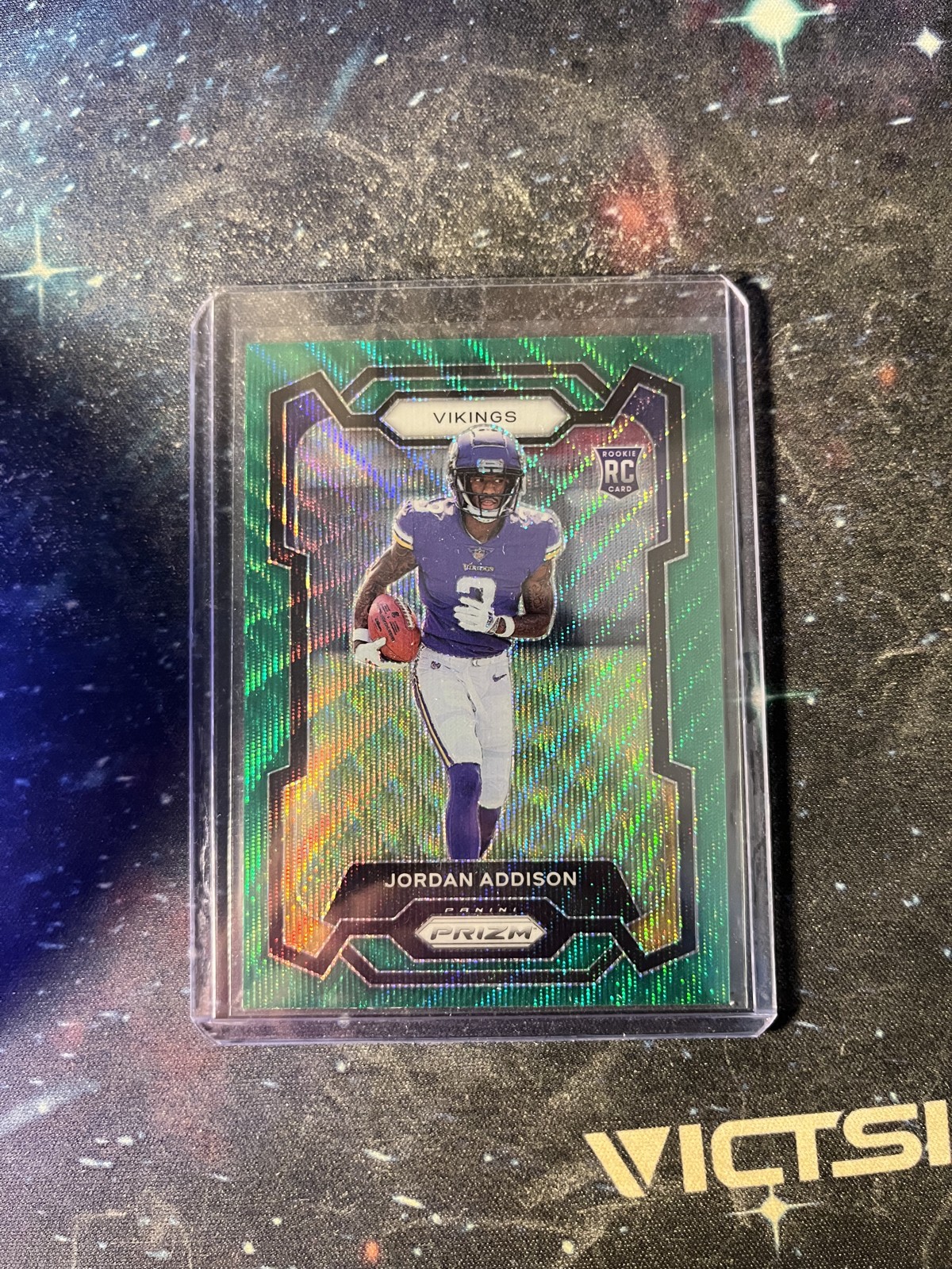 2023 Panini Prizm - Rookies Jordan Addison #368 Green Wave Prizm (RC)