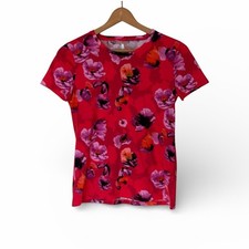 Banana Republic Red Floral Top Size Medium EUC