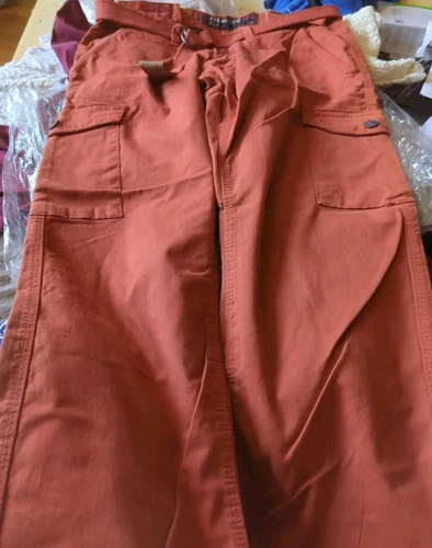 Pantaloni cargo Jordan Craig mattoni sbiaditi slim con cintura nuovi con etichette