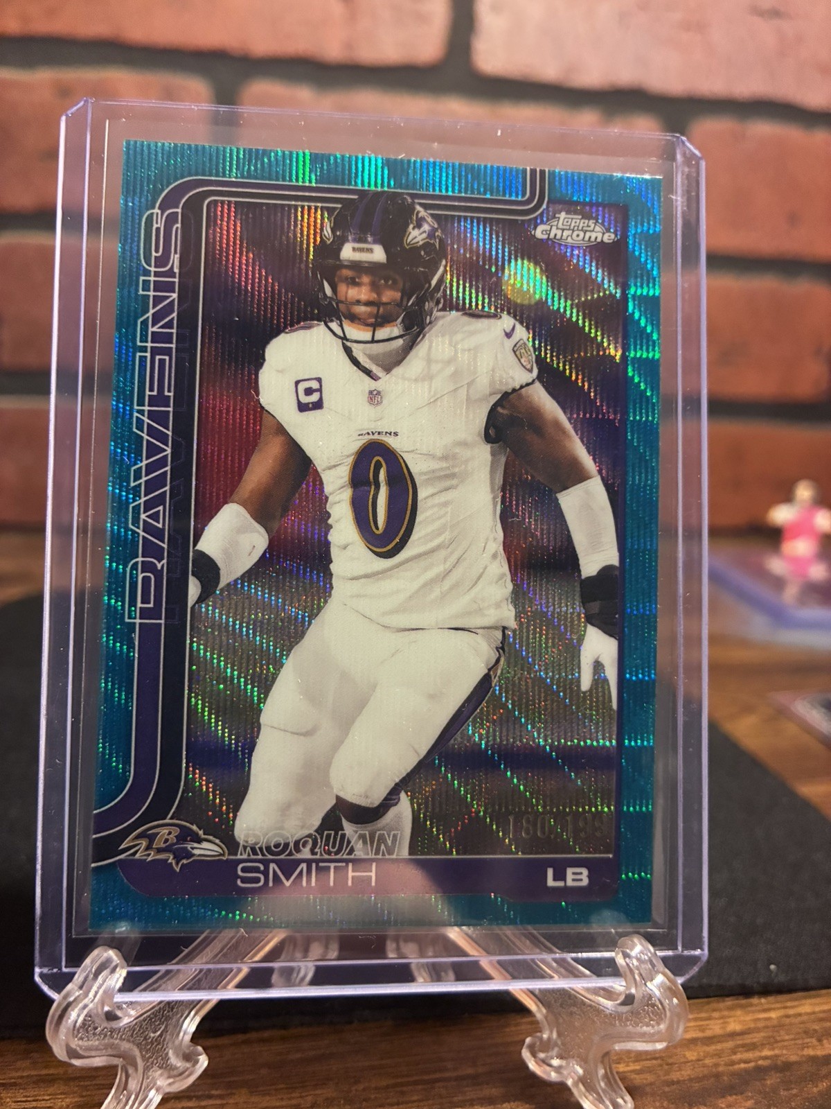 2025 Topps Chrome - Roquan Smith Aqua Wave Refractor /199