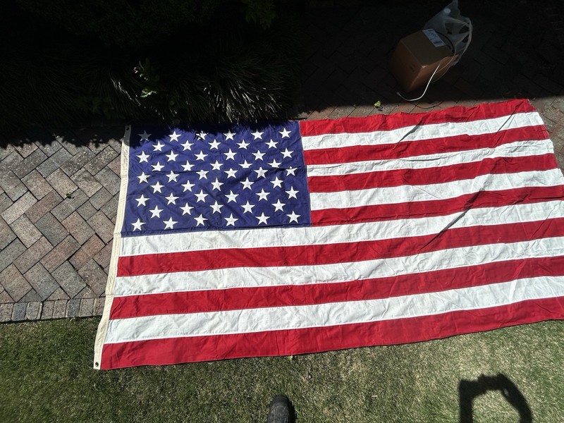 Vintage "Best" American Casket Flag 5'×9' Hand Sewn by Valley Forge