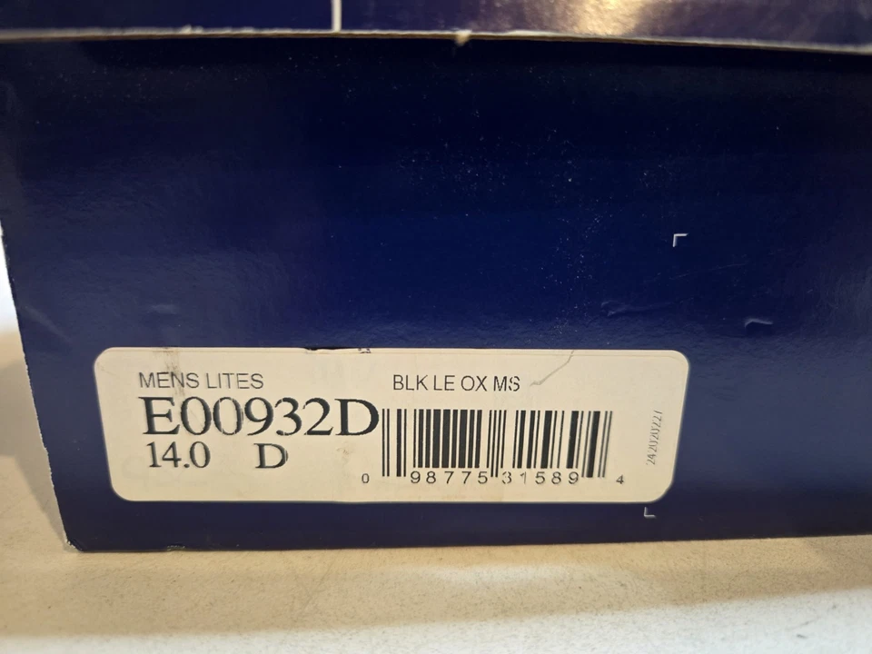 Bates Cuero Uniforme Vestido Oxford Negro Zapatos Para Hombre Talla 14 D Nuevo en Caja NUEVO E00932 Foto 2 de 4