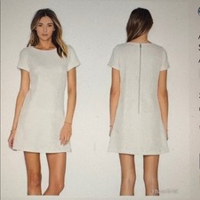 Alice + Olivia White Textured Drop Waist Mini Dress size 0 Graduation