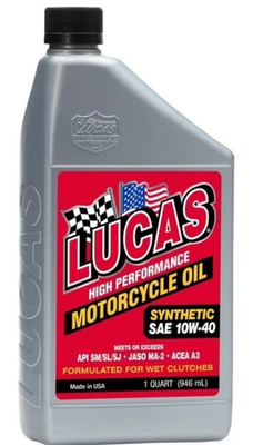 #ad Lucas Synthetic Motorcycle Engine Oil 10W 40 1 Quart $19.99