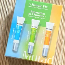 Murad 3pc 5 Minute Fix Targeted Corrector Pore Wrinkle Eye Depuffer Set 0.5oz *3