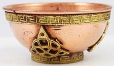Triquetra Copper Offering Bowl or Incense Censer!