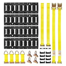 E-track Tie-down Rail Kit 4 Pack 1.3 Ft E Tracks Set 21 Pcs Includes 2 Ratchet E-track Tie-down Rail Kit 4 Pack 1.3 Ft E Tracks Set 21 Pcs Includes 2 Ratchet