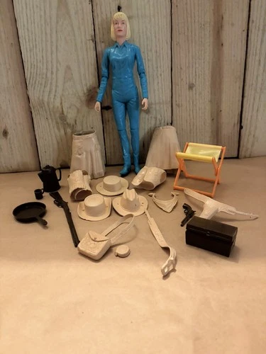 Marx Johnny West / Jane West Vintage Western Cowboy Toy Figure with Accessories