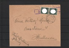 Lothringen Brief mit Not-Stempel, Murchingen nach M&uuml;lhausen, 1941 #1102324
