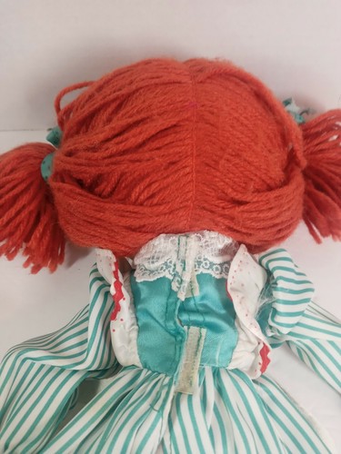 Applause 1984 "LIZZY TISH" Red Yarn Pigtails Freckle Face 15 inch Plush Rag Doll - Imagen 9 de 12