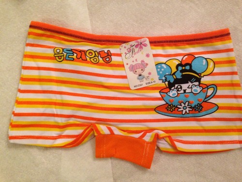new cute girls colorful stripe boyshorts panties..lot of 5 pcs - Picture 5 of 17