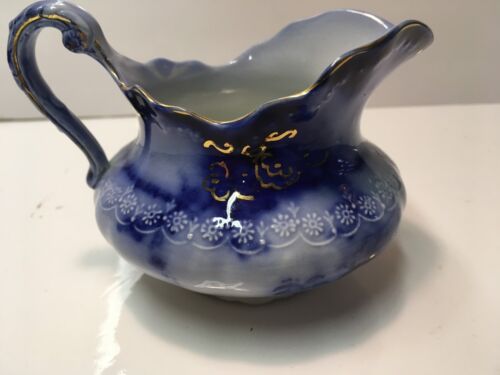 Antique rare Alfred Meakin Kelvin Flow Blue creamer - Picture 2 of 7