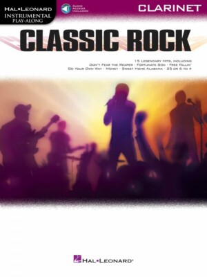 Classic Rock Instrumental Play-Along for Clarinet Book and Audio NEW 000294357