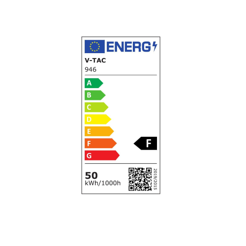V-Tac 946 Phare LED Da Chantier 50W Jaune/Noir Blanc Ice 6400K IP44 4000Lm - Afbeelding 2 van 24